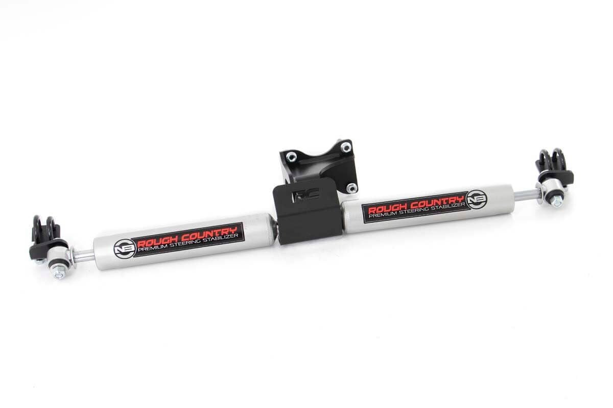 Jeep Wrangler Steering Stabilizer - Dual - Rough Country - N3 - '07-'18